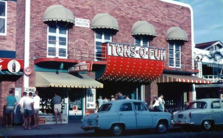 Neon sign for the Tons O Fun amusement arcade in Queensland, Australia